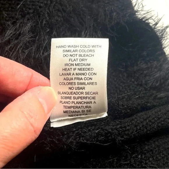 Joseph A. Women's Plush Black Stripes Pullover Crew Neck Top Sweater - Size XXL - Picture 6 of 7